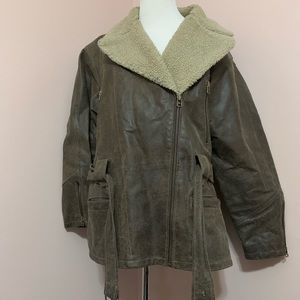 Vintage Winlit Brown Leather Bomber Jacket